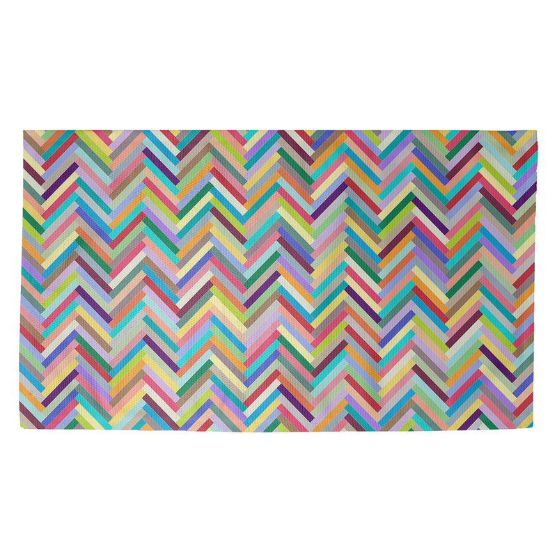 Tapis mauve à chevrons Mcguigan, Rectangle 3 pi x 5 pi