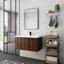 Meuble-lavabo mural simple avec plateau en résine et armoire de salle de bain 35,4 po Rajkumar-1984684145