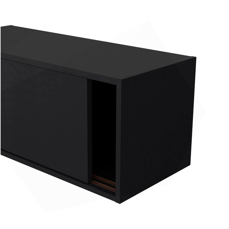 Wenge Floating Cabinet With Sliding Door
