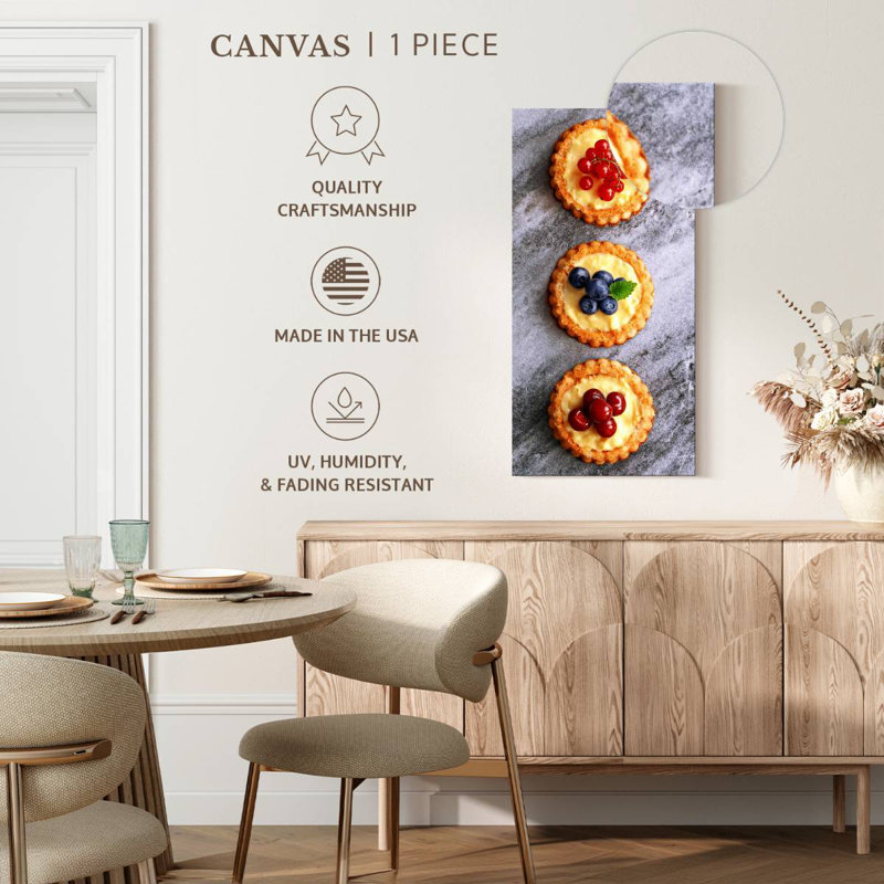 Tartelettes aux baies, H 24 po x l 12 po