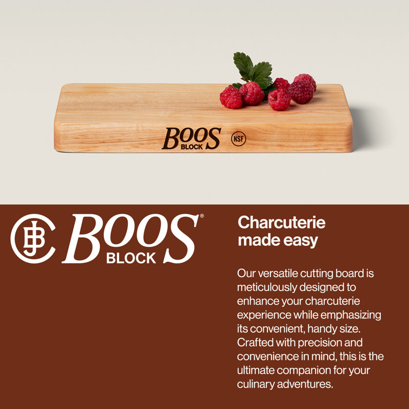 John Boos Maple Wood Chop N Slice Reversible Cutting Board, 10" x 5"