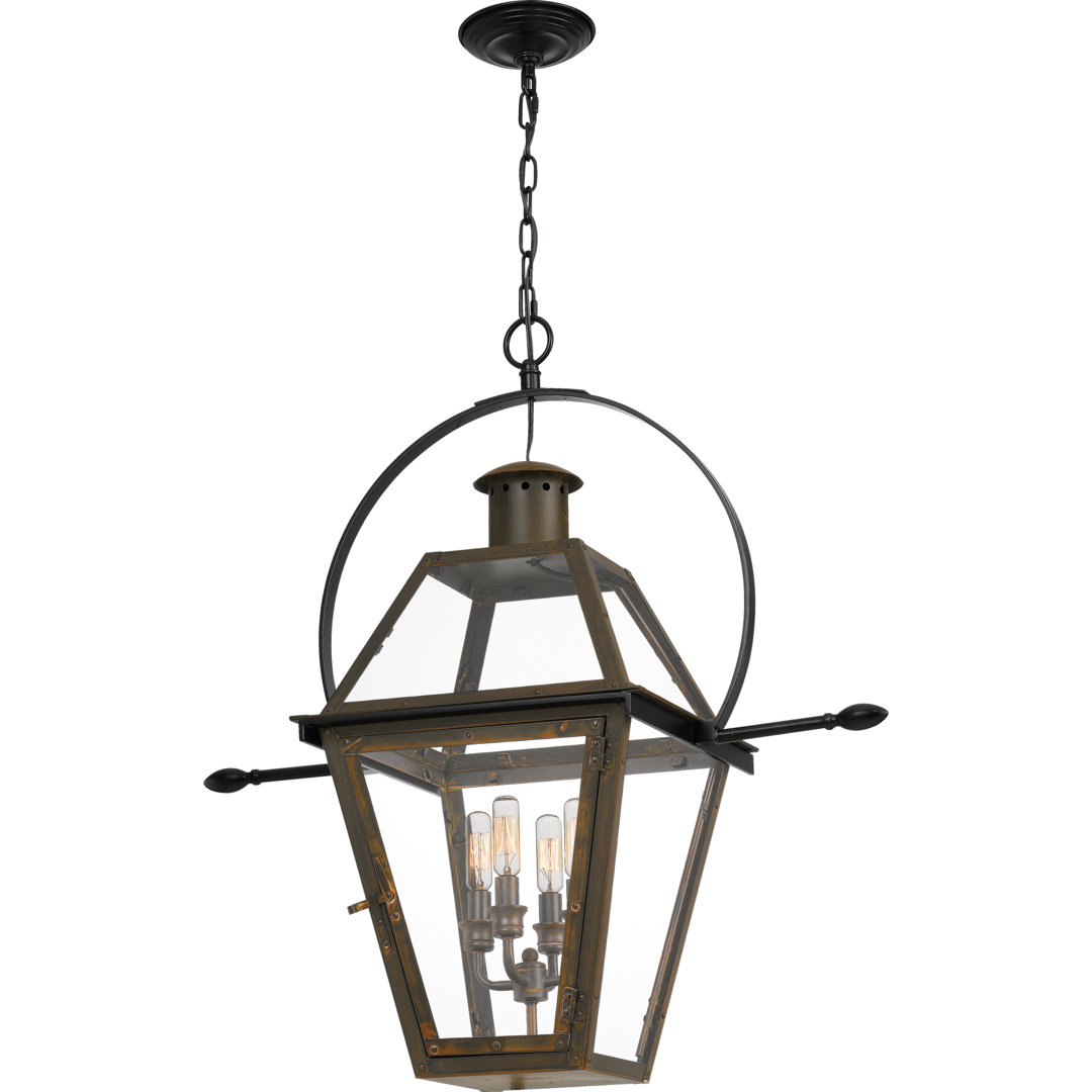 Angecourt 4 -Bulb 29.5" H Outdoor Hanging Lantern Laurel Foundry Modern Farmhouse® Fixture 