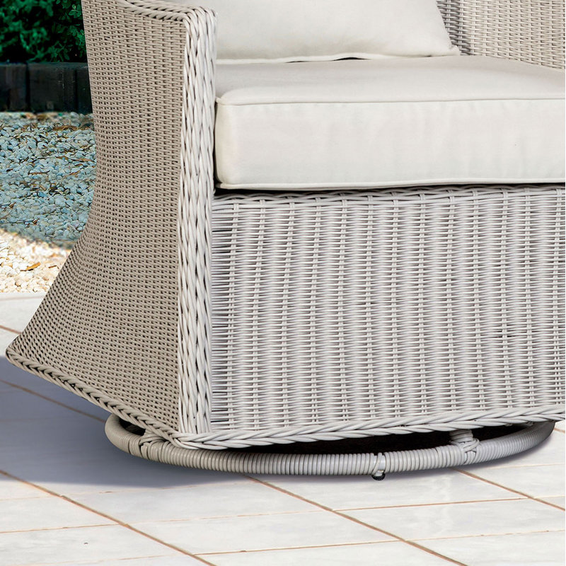Chaise longue pivotante d'extérieur avec coussin Uriel