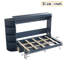Lit plateforme double pleine grandeur avec tablette, armoires latérales et tiroirs, cadre de lit Space Saver, bleu-1954714178-1954714179