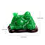Statue de Bouddha riant (3,94 x 2,17 x 1,97 po) - Décoration en résine pour la maison et le bureau, vert
