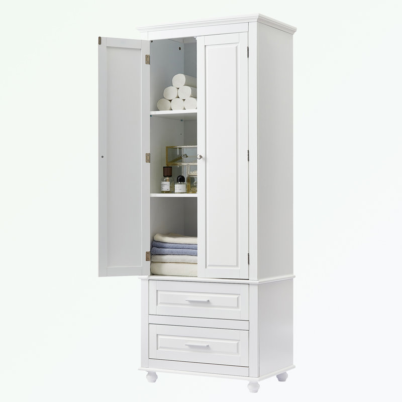 Armoire de rangement autoportante Afhaus , Blanc