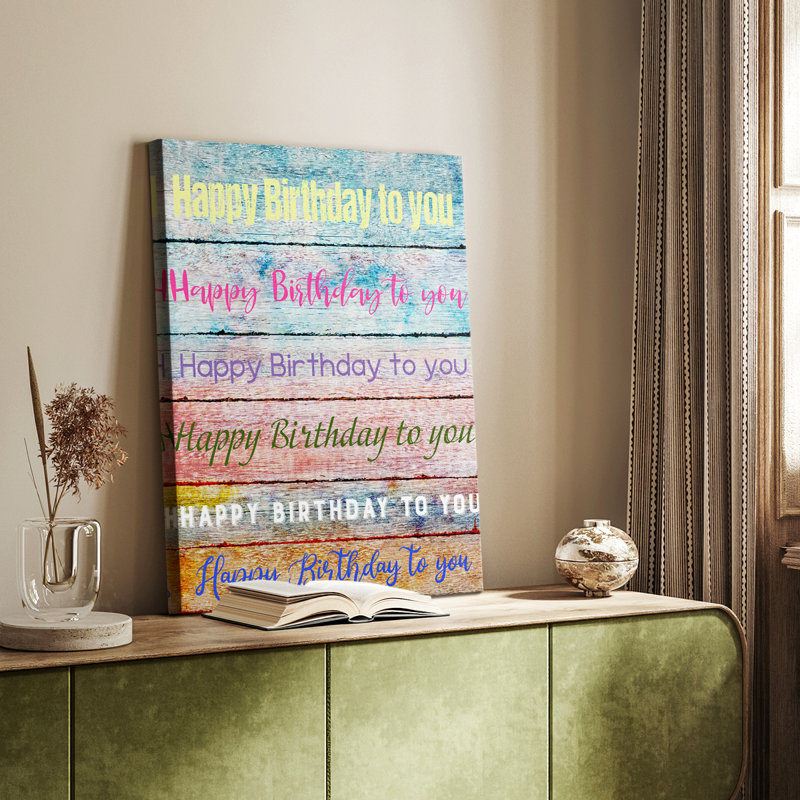 Chanson d'anniversaire - galerie Cavas sur mesure, H 48 po x l 32 po