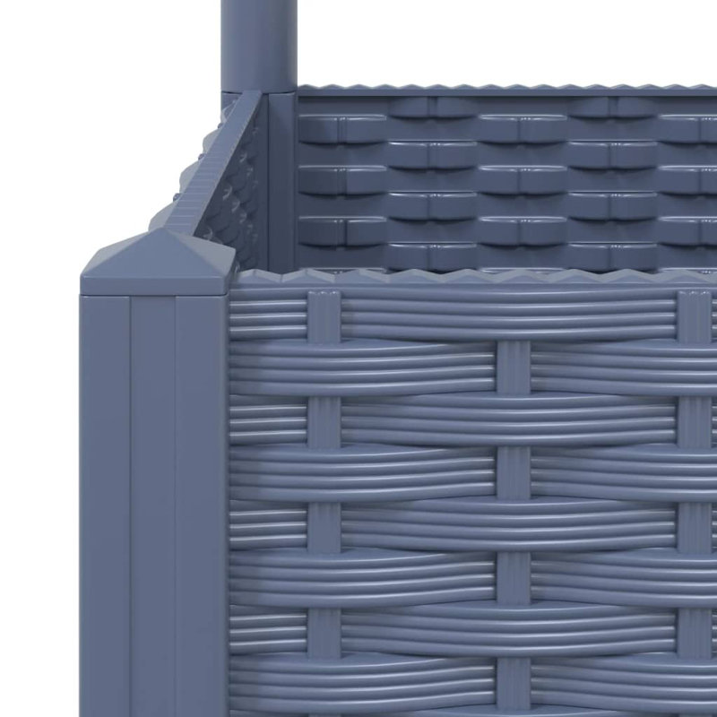 Latitude Run® Garden Planter With Trellis PP, Dark Gray, 53.5" H x 47.2" W x 15.7" D