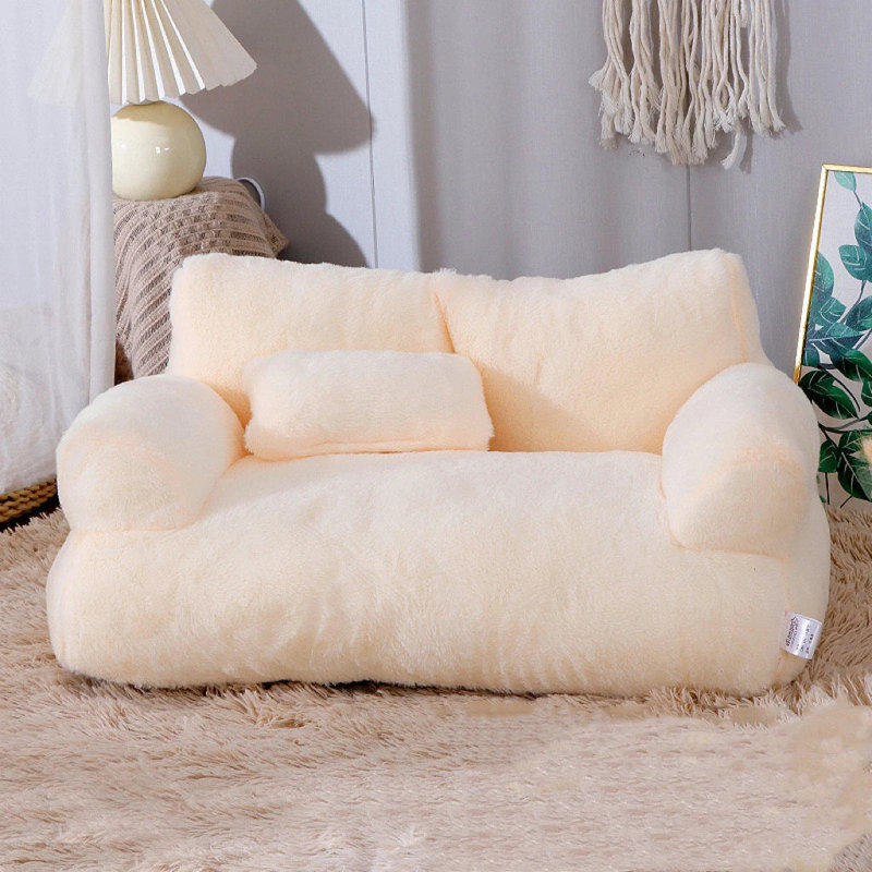 Maris Fiber Pet Bed, Beige White