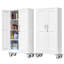 Armoire de rangement en acier durable avec roulettes, armoire à outils roulante avec tablettes réglables-1577458401-1577458403