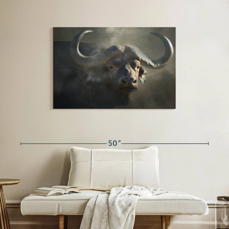 Brampt Cape Buffalo, 26" H x 39" W