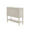 Commode décorative 2 tiroirs avec pieds en bois massif et revêtement blanc antique élégant 2 couleurs pour la maison-2110985055