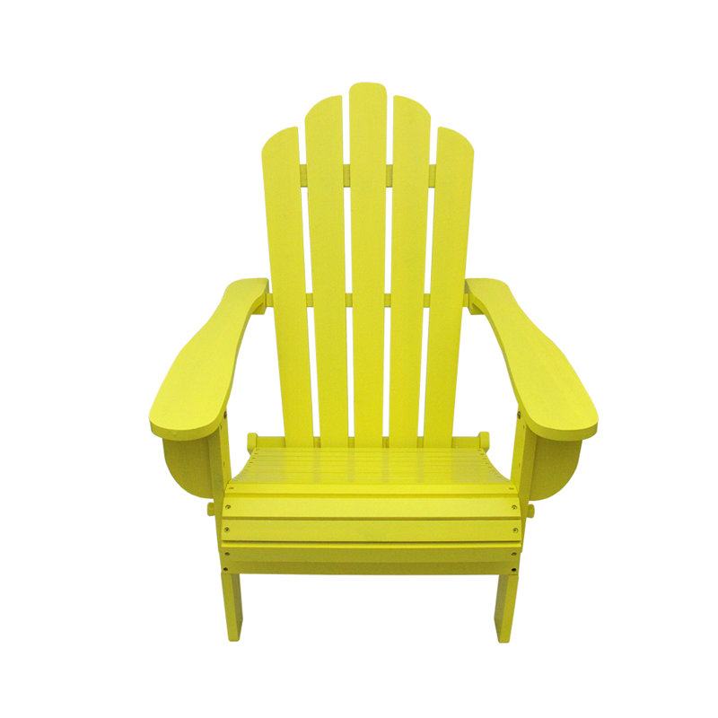 Chaise Adirondack pliante pour l'extérieur 37,5 po, Jaune