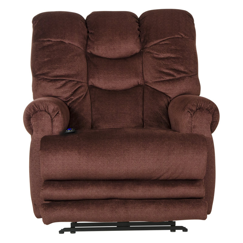 Fauteuil inclinable rembourré avec repose-pieds Big Man's, Électrique, Merlot