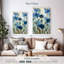 Harnek floral abstrait bleu II-108435703