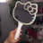 Hello Kitty LED Handheld Mirror, Makeup Vanity Mirror with Standing Base and Adjustable Brightness