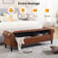 Banc de rangement en similicuir 66,9 po Cleota-1055865635-1018526566