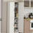 HOMCOM 67" Freestanding Kitchen Pantry, 4-Door Storage Cabinet Organizer with Adjustable Shelves, Kitchen Cabinet with Doors and Shelves, Distressed White