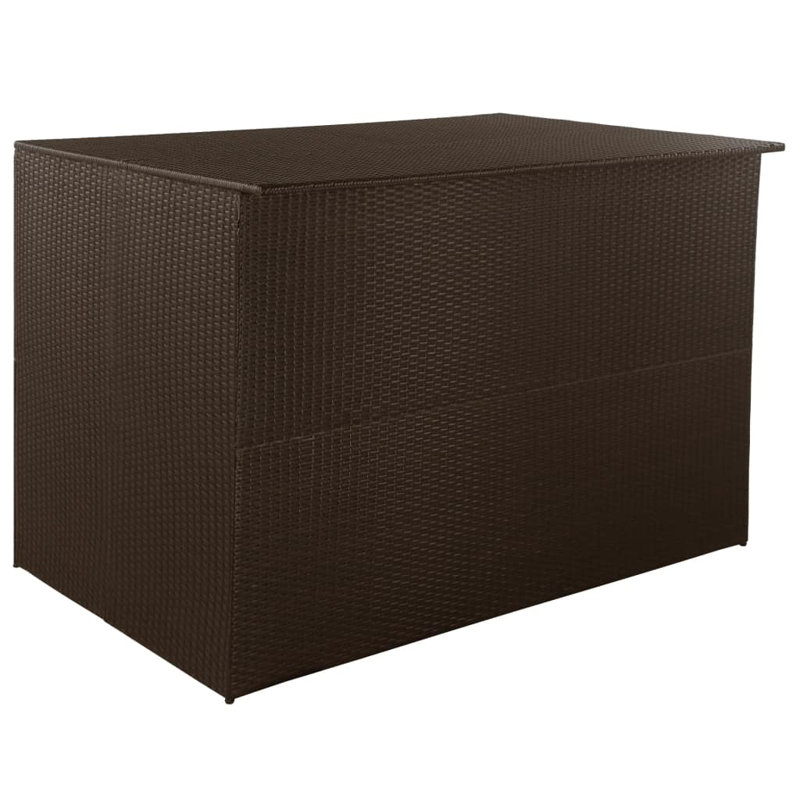 Garden Storage Box 150x100x100 cm Poly Rattan, Brown