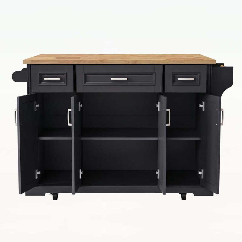 Versatile Kitchen Island with Advanced Storage and Flexible Functionality