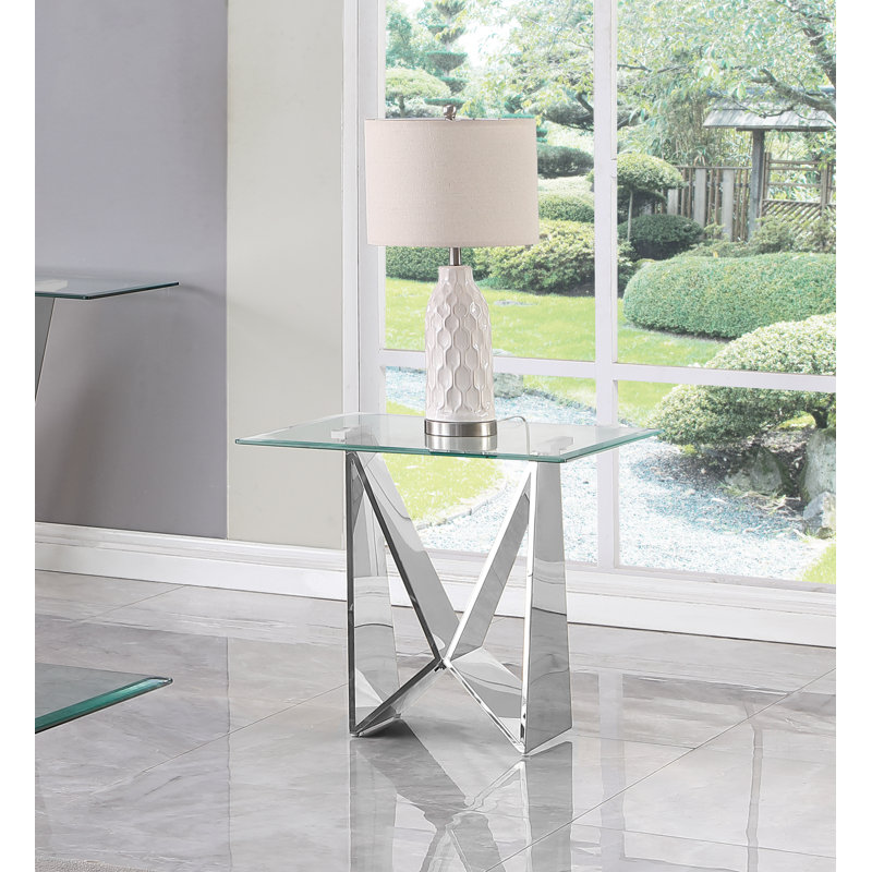 Table de bout Enso, Argent