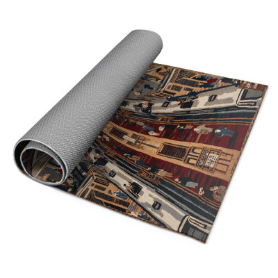 Tapis intérieur et extérieur noir Transport