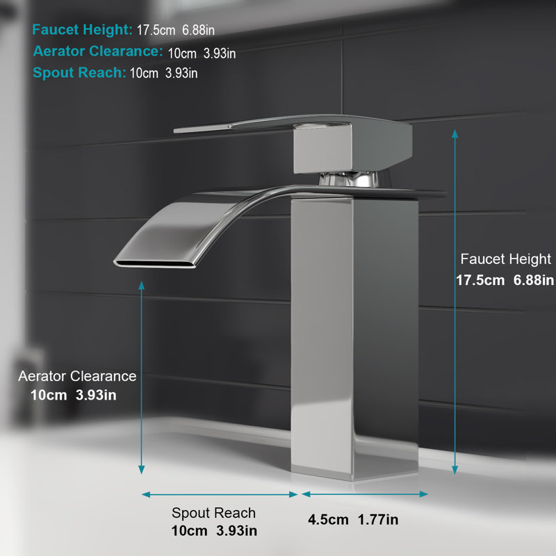 Single-handle Bathroom Faucet with Drain Assembly, Silver