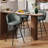 Upholstered Counter Stool With Metal Frame-2126321954-2126321955