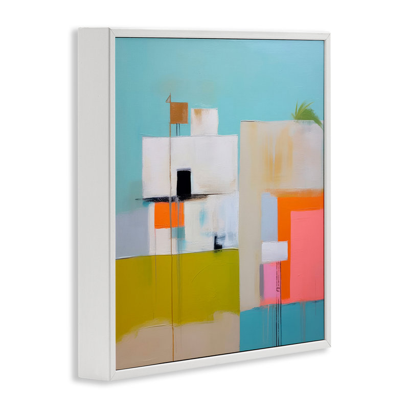 Art de giclée tropicale par Irena Orlov, Estampe numérique encadrée blanc bord de mer, H 17 po x l 17 po