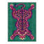 Tapis vert / rose / bleu à motif abstrait lavable à la machine avec envers antidérapant Stylized Collection Tiger-1108190650