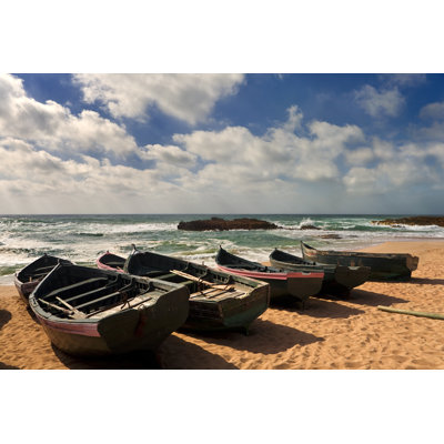 Fish Boats by WitR - Wrapped Canvas Print
