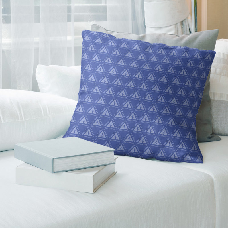 Coussin Theo Nath, 20 po x 20 po, Duvet synthétique, Bleu froid