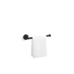 Kyaiguo Matte Black Hand Towel Rack No Drill Wall Mount Bathroom Towel Rack Kitchen Square Hand Towel Bar Hook Bath Towel Rack Sticky Towel Hooks