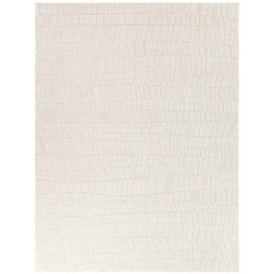Sabatier Cream Organic Modern Area Rug