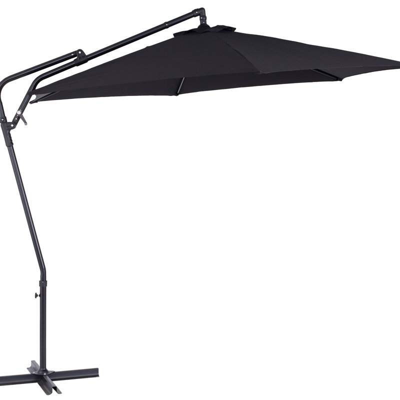Parasol en porte-à-faux 116 po Monje, Noir