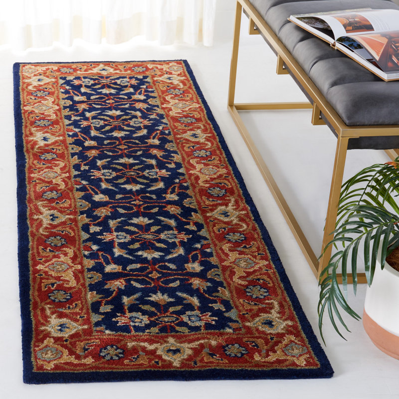 Tapis oriental en laine touffeté à la main Colliers, Tapis de couloir 2 pi 3 po x 7 pi