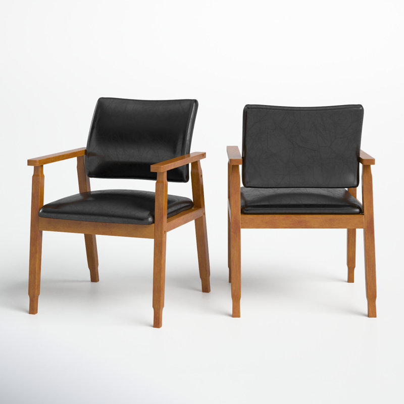 Chaise rembourrée Artell H 18,5 po, Polyuréthane noir