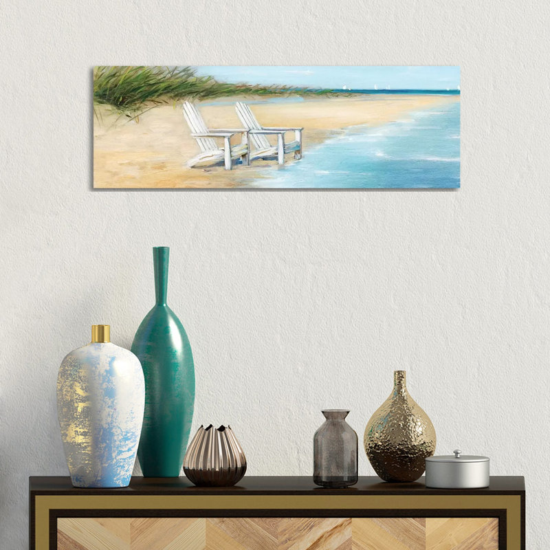 Water View II by Sally Swatland - Wrapped Canvas Panoramic Painting, 30.48 cm H x 91.44 cm W x 1.91 cm D