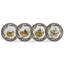 Spode Woodland Canape Plates S/4 Birds 6.5"