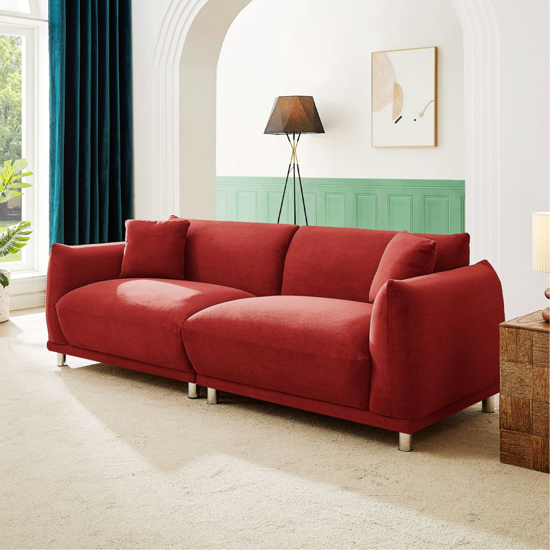 Causeuse Lucresha, Polyester rouge