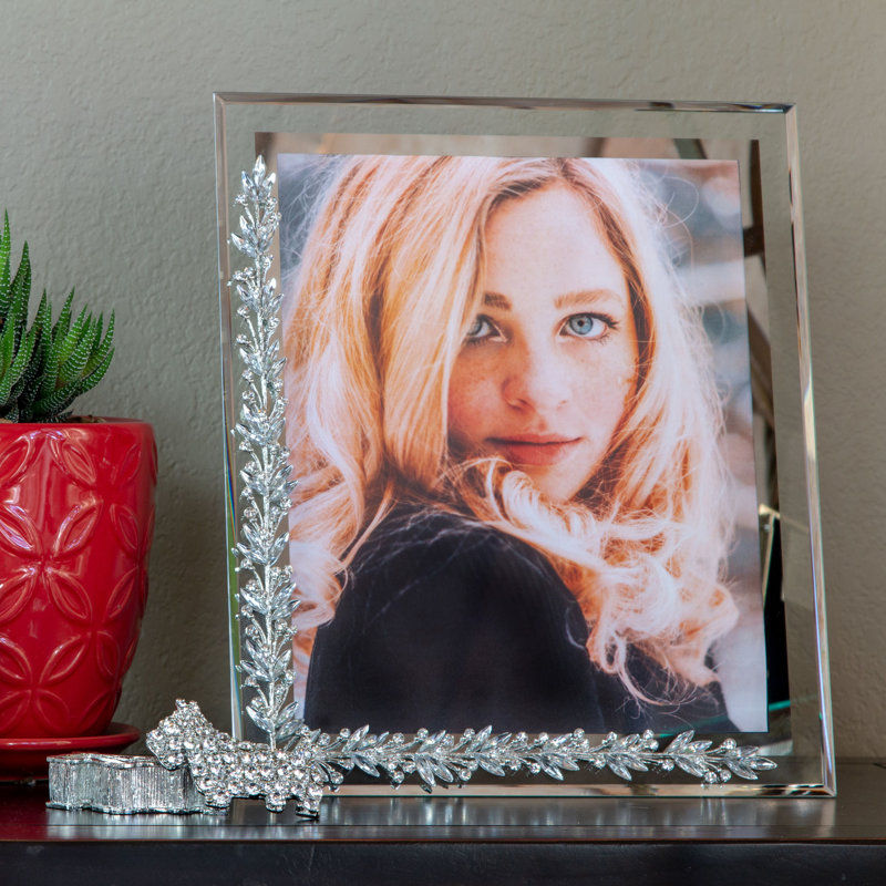 Laurel Glass Picture Frame, Silver, 8" x 10"