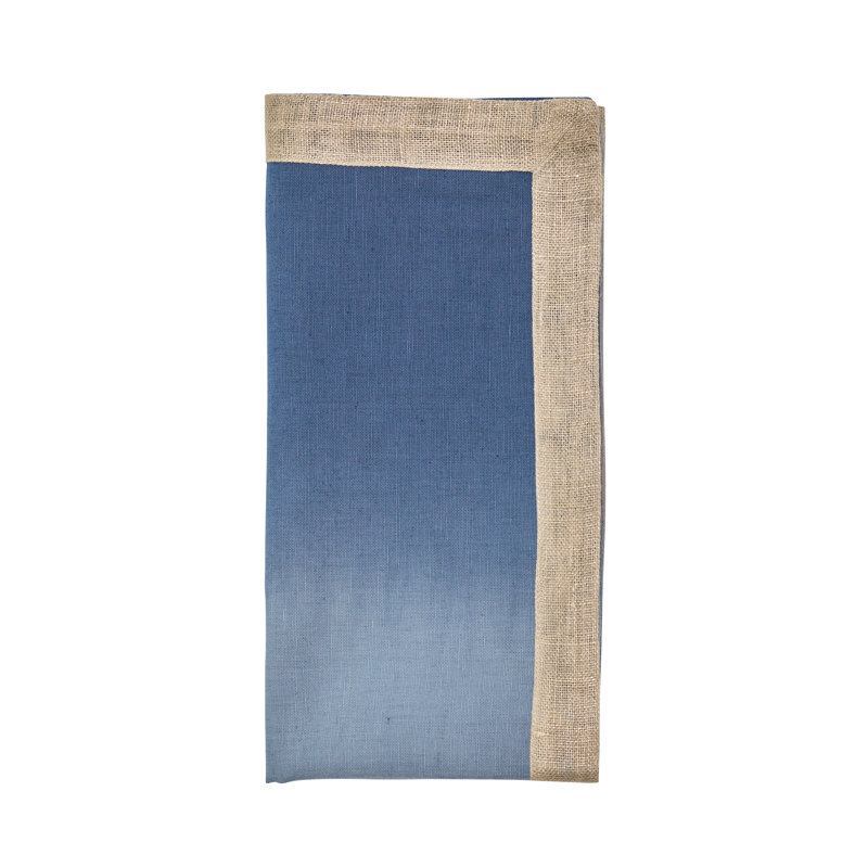Dip Dye Linen Napkin, Blue/Gray