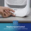 GEEPAS Silent Desk Cooling Fan | 3 Speed USB Rechargeable 1200mAh, 5-7h Runtime, LED Light, 180° Adjustable Mini Air Circulator for Bedroom, Office, Table Use-128242492