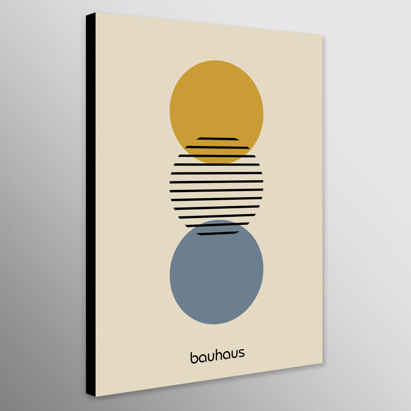 Bauhaus - Three Circles - Wrapped Canvas Print, 117cm H x 81cm W x 4cm D