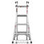 17Ft Multi-Position Foldable Aluminum Ladder, A-Frame And Straight Ladder, ANSI 250Lbs