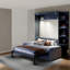 Grand lit escamotable peu encombrant, MDF, gris moderne pour la maison