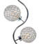 Lampe de table 32 pouces Denise, cadre en métal, base ronde en verre, cristaux, argent-60718357