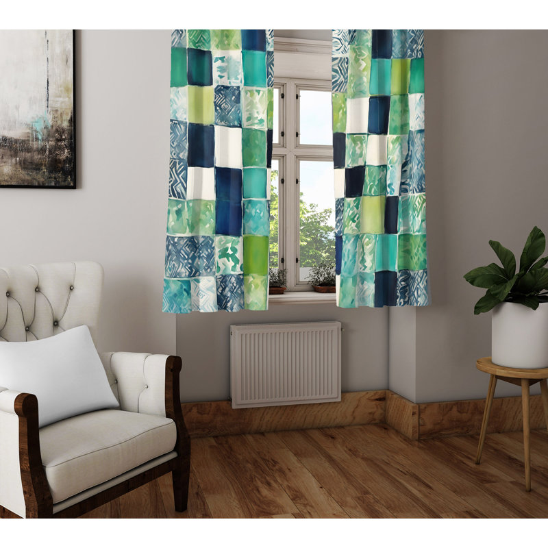 Semi Sheer Curtain Pair, 40" W x 52" L
