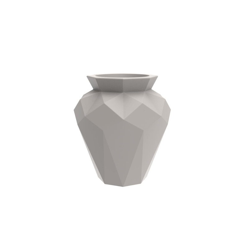 Origami - Hanami Planter, Ecru, 9.75" H x 9.25" W x 9.25" D