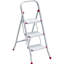 Folding Lightweight Step Ladder, Step Stool With Rail, 3-Steps, Convenient Handgrip, Multi-Use Ladder For Household And Office, 1624-12Vc-456400233